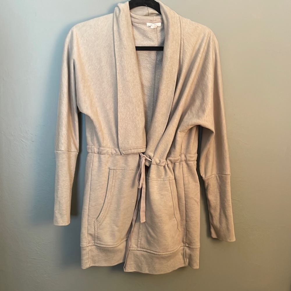 Caslon tie-front sweatshirt